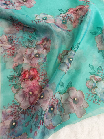 Trendy Very Soft Organza Silk Saree With Beautifull Digital Print saree Trendy Very Soft Organza Silk Saree With Beautifull Digital Print saree