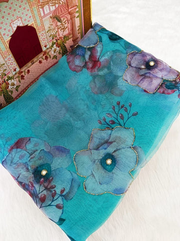 Trendy Very Soft Organza Silk Saree With Beautifull Digital Print saree Trendy Very Soft Organza Silk Saree With Beautifull Digital Print saree