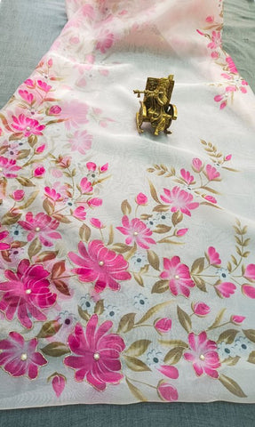 Fancy Bollywood Digital Printed Organza Saree Fancy Bollywood Digital Printed Organza Saree