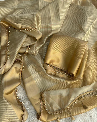 beautiful banarsi golden tissue silk saree with antic gold border beautiful banarsi golden tissue silk saree with antic gold border