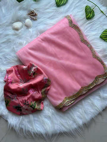 Soft And Shining Tissue Silver Net Party Wear Saree Soft And Shining Tissue Silver Net Party Wear Saree