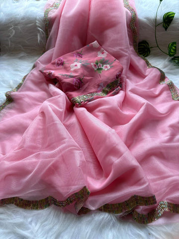 Soft And Shining Tissue Silver Net Party Wear Saree Soft And Shining Tissue Silver Net Party Wear Saree