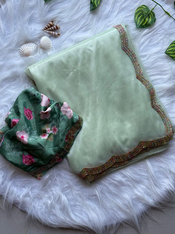 Soft And Shining Tissue Silver Net Party Wear Saree Soft And Shining Tissue Silver Net Party Wear Saree