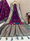 Regal Silk Saree with Grand Zari Work - WINE