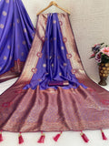 Regal Silk Saree with Grand Zari Work - PURPLE