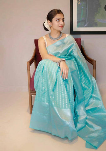 Woven Kanjivaram Jacquard, Pure Silk Saree