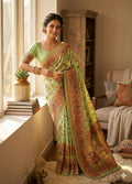 Rajwadi Pashmina Silk Saree - PISTA