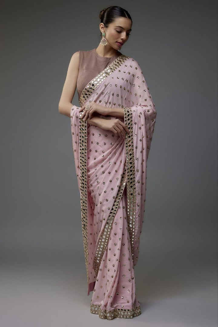 Aarohi Mirror Lace Designer Saree