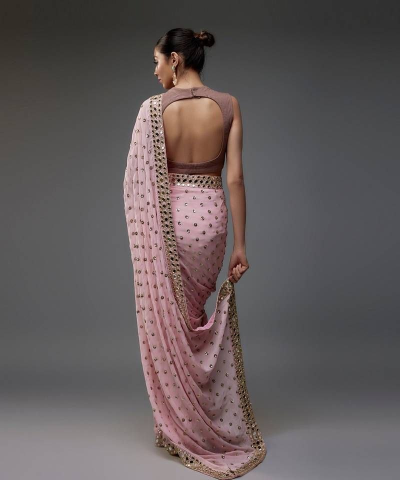 Aarohi Mirror Lace Designer Saree