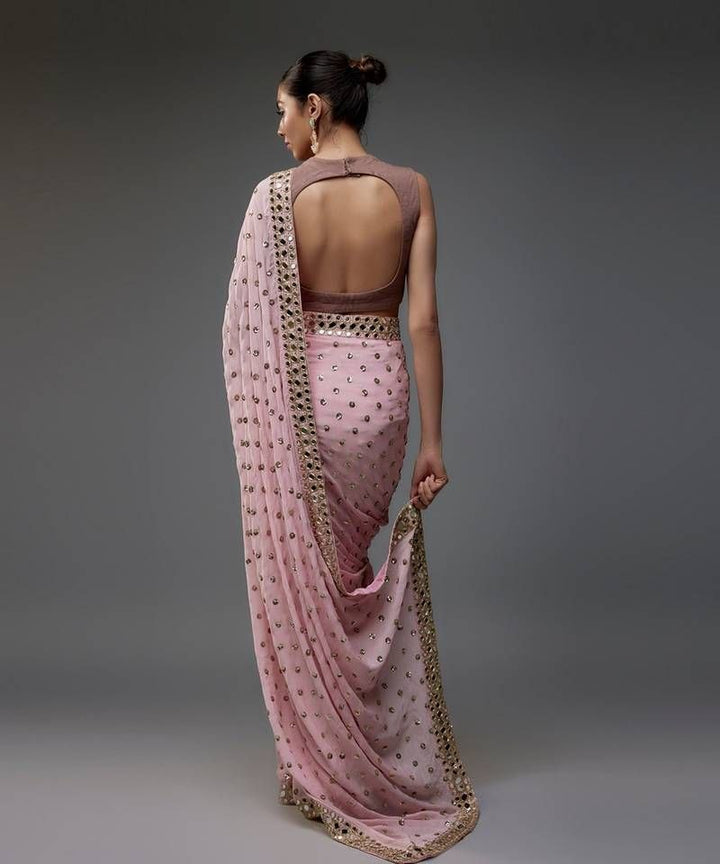 Aarohi Mirror Lace Designer Saree