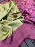 ✨ Royal Kanjivaram Silk Banarasi pista Saree Collection ✨