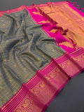 Heritage Weave Beauty Saree - GREY