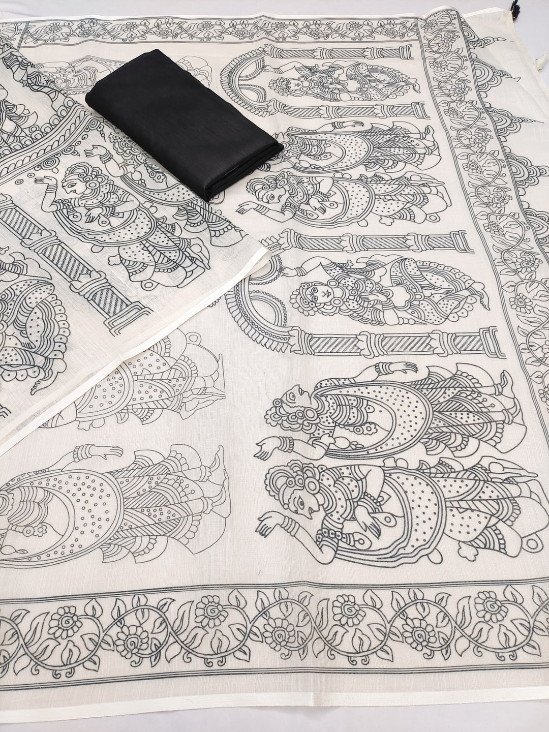 Timeless Kalamkari Elegance in Soft Linen Cotton