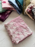 Royal Pink Floral Embroidered Designer Saree with Lace Border