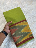 Graceful Handloom Style Cotton Silk Saree - PARROT