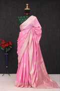Designer Stapul Silk Saree With Rich Pallu - PINK