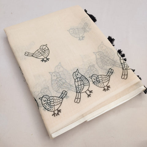 Sparrow Grace Linen Cotton Saree