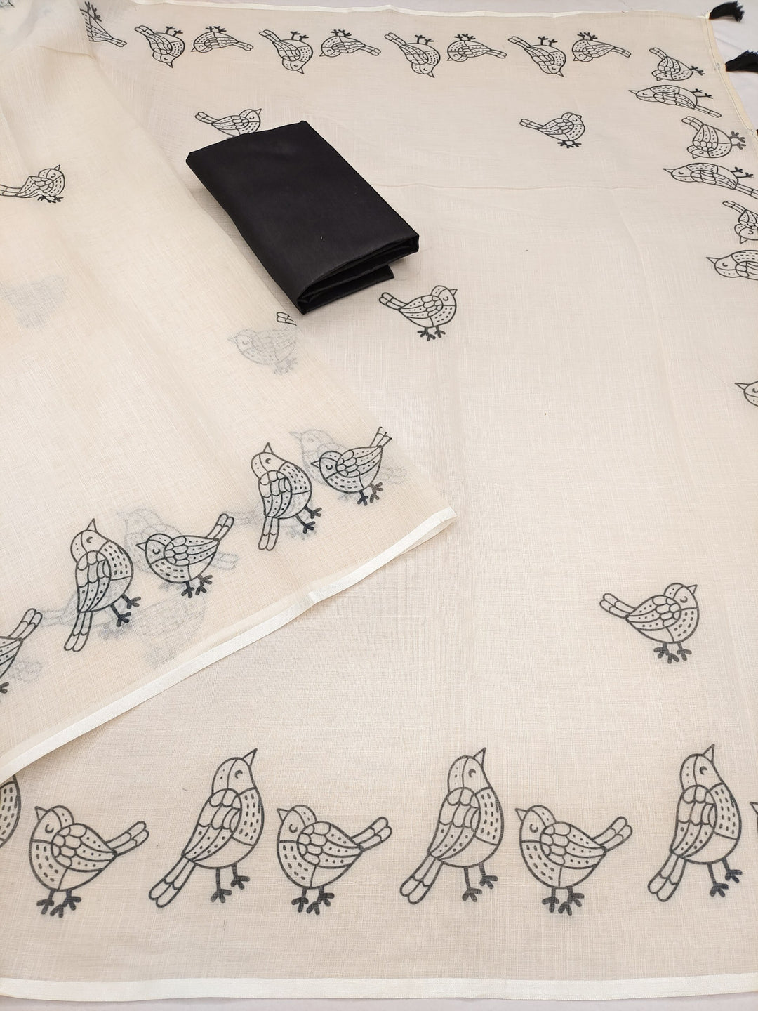 Sparrow Grace Linen Cotton Saree