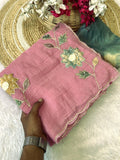 Boutique Collection Handwork Saree - BABY PINK