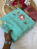 Boutique Collection Handwork Saree - SKY BIUE