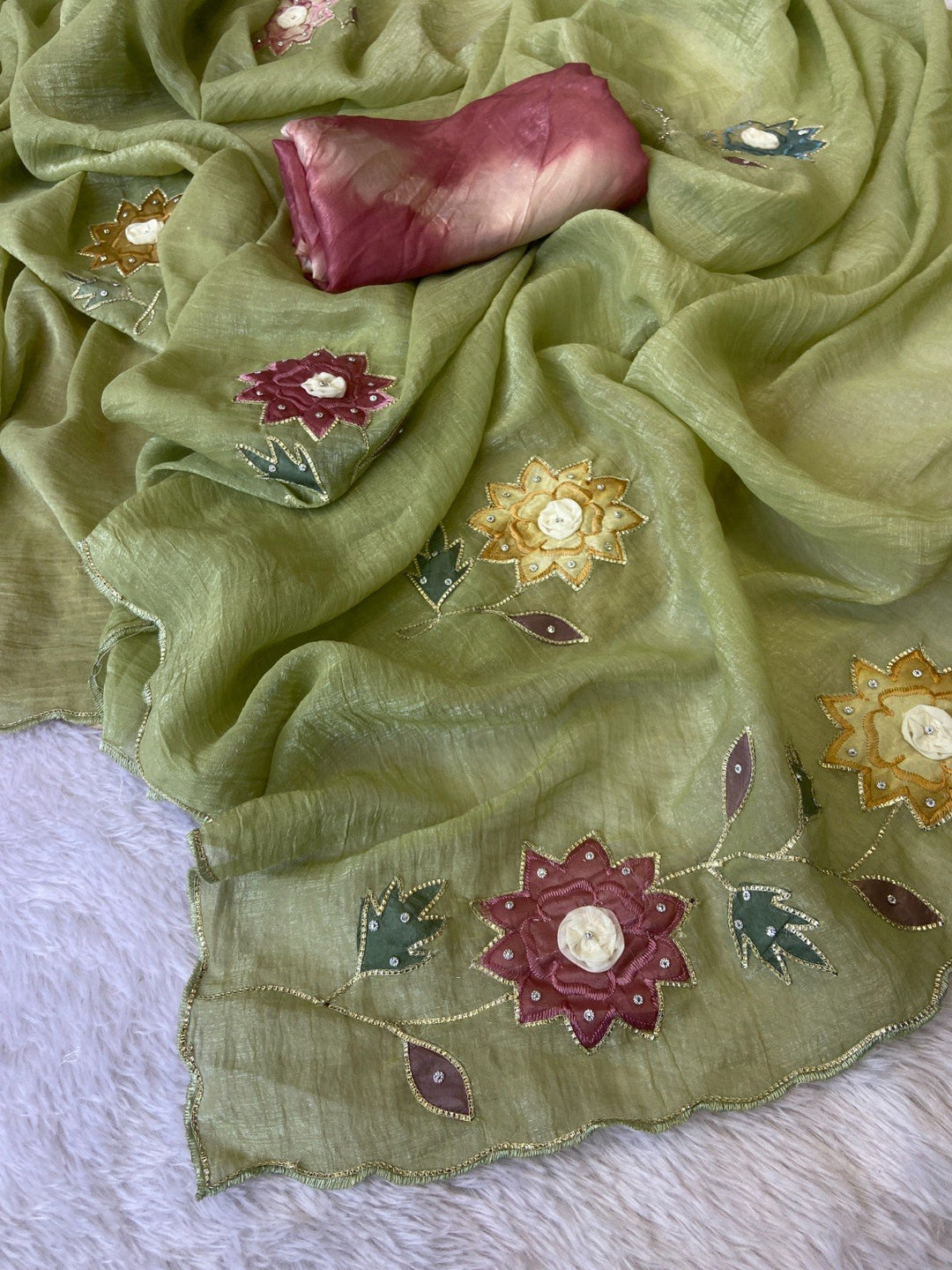 Boutique Collection Handwork Saree - PISTA