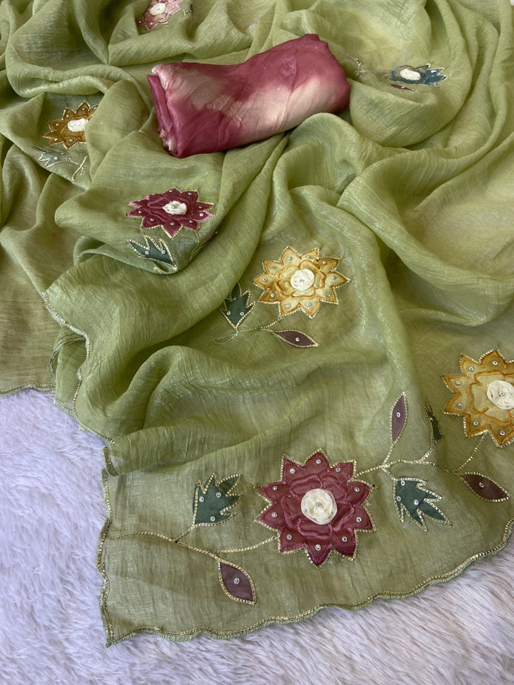 Boutique Collection Handwork Saree - PISTA