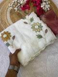 Boutique Collection Handwork Saree - WHITE