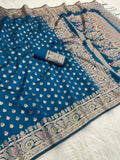 Regal Heritage Woven Saree with Intricate Floral Border and Grand Traditional Pallu - RAMA