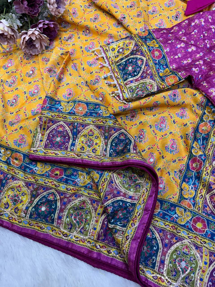 Royal Mirror Grace Soft Chinnon Designer Saree