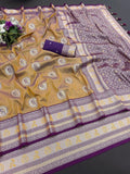 Royal yellow Jacquard Elegance Saree with Designer Pallu