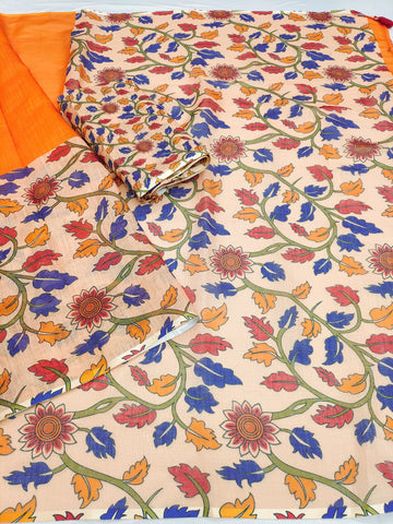 Kalamkari Heritage Linen Cotton Saree