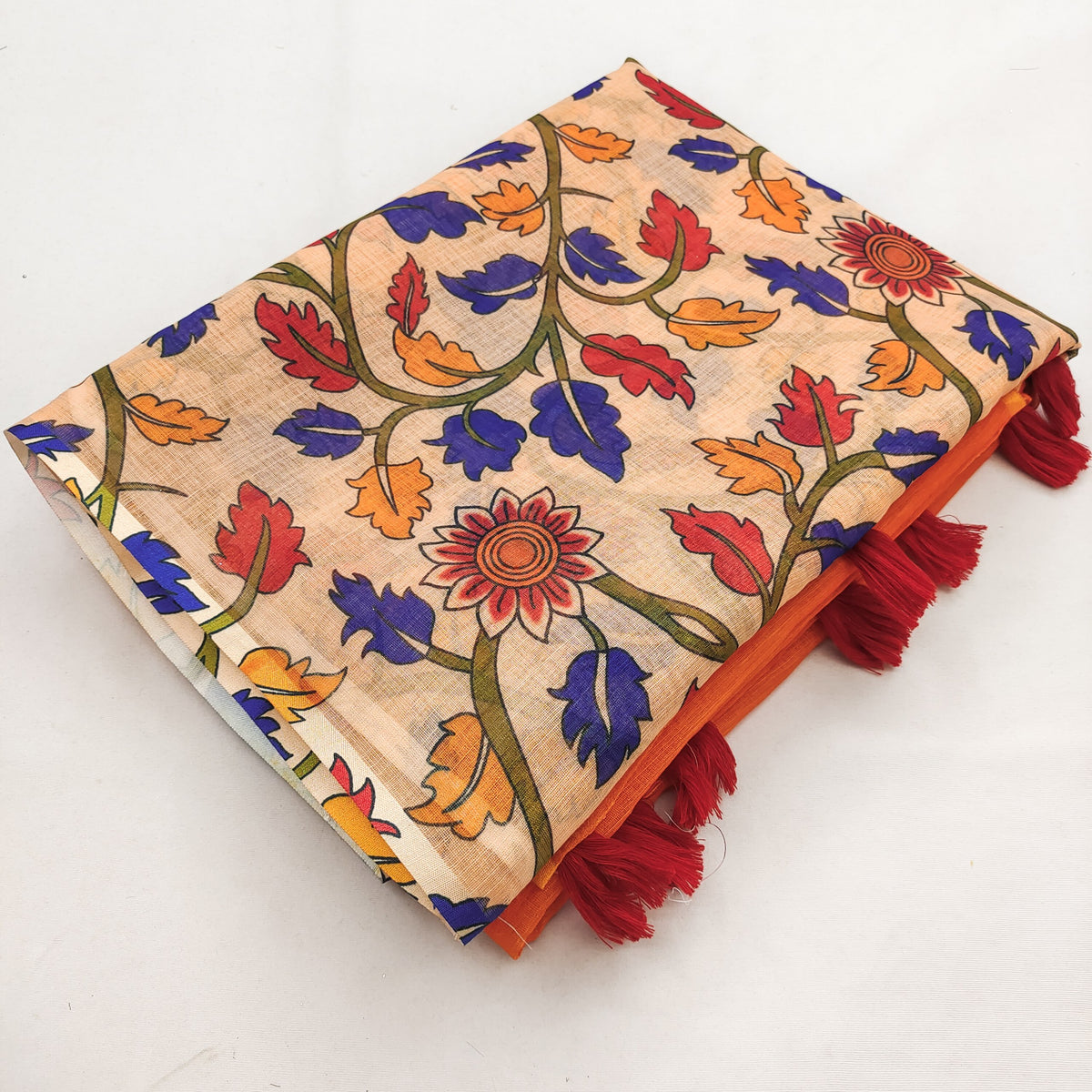 Kalamkari Heritage Linen Cotton Saree