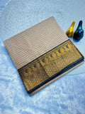 Graceful Checked Weave Saree with Traditional Woven Border - CREAM