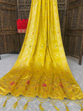 Maharani Vaibhavi Heritage Paithani Saree with Royal Motif Weaving - YELLOW
