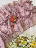 Elegant Cotton Bandhani Saree with Handmade Butta Work & Sequin Detailing - LIGHT PINK