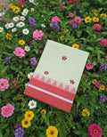 Handloom Cotton Saree with Floral Butta Work PISTA