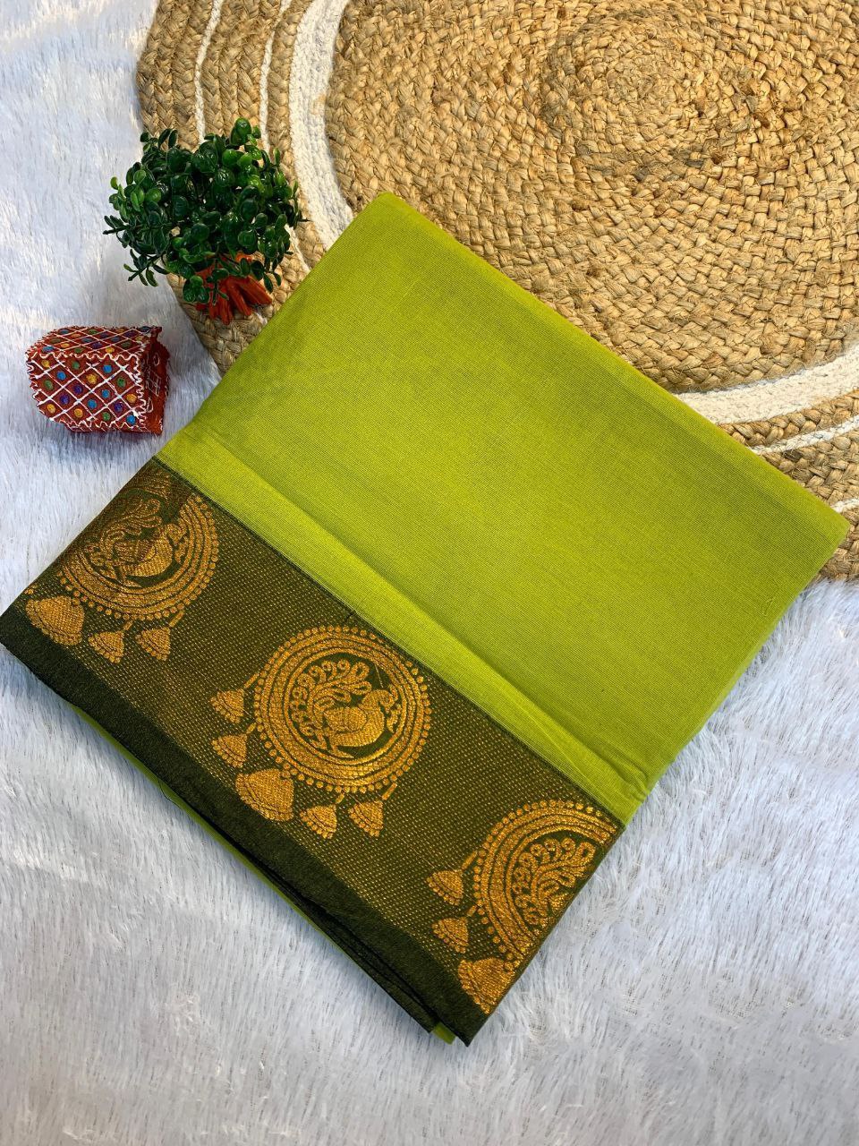 Grace South Cotton Silk Saree  - PISTA
