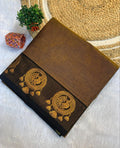Grace South Cotton Silk Saree  - BROWN