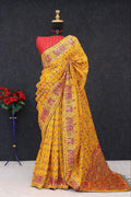Royal Pashmina Weaving Soft Silk Saree with Paithani Border - YELLOW