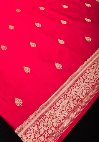 Pink Color Elegant Banarasi Silk Saree