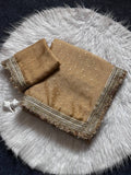 Cream Radiance Shimmer Saree with Luxury Border