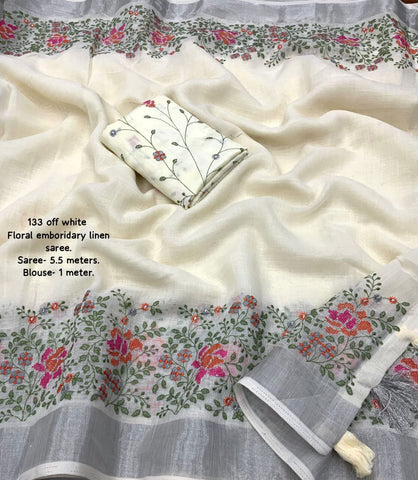 New pure georgette zari chex saree