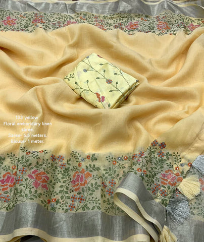 New pure georgette zari chex saree
