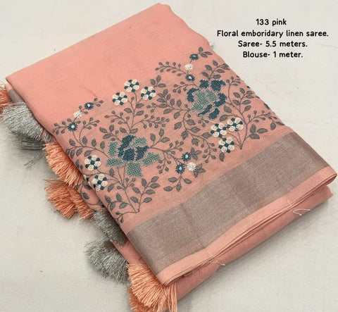 New pure georgette zari chex saree