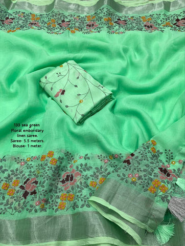 New pure georgette zari chex saree