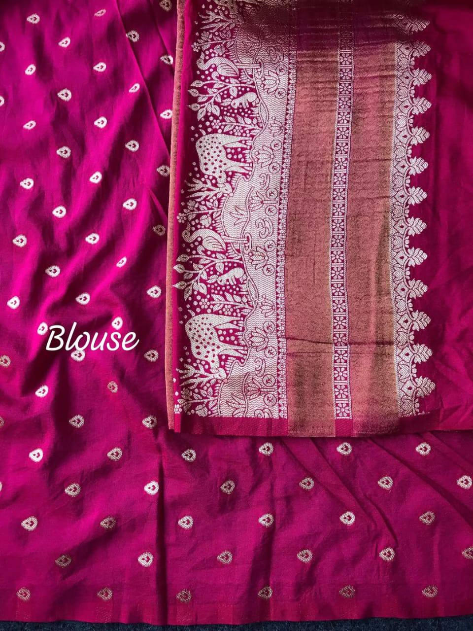 Royal Banarasi Silk Saree with Rich Zari Weaving &amp; Traditional Designer Pallu - PINK