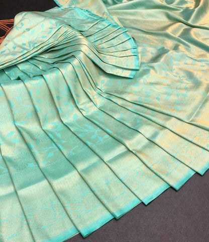 Traditional Kanjivaram Woven Silk Saree With Blouse Piece
