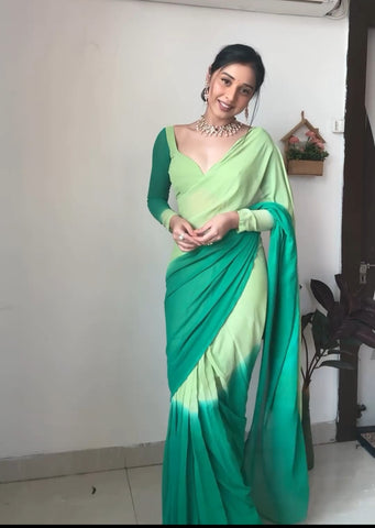 Winsome 1-Minute Ready To Wear Rama Georgette Saree