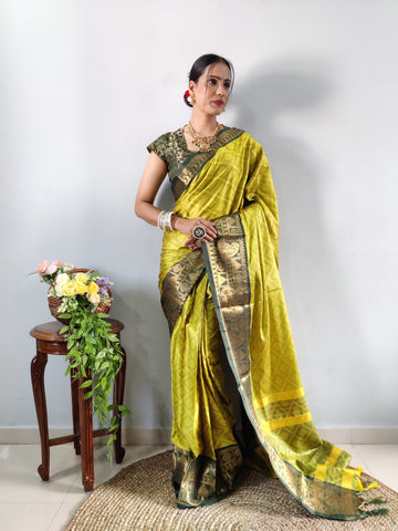 Zari Weaving Banarasi Soft Silk Ready to Wear Saree