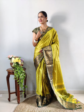 Zari Weaving Banarasi Soft Silk Ready to Wear Saree